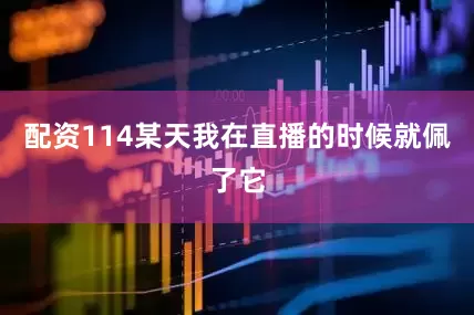 配资114某天我在直播的时候就佩了它